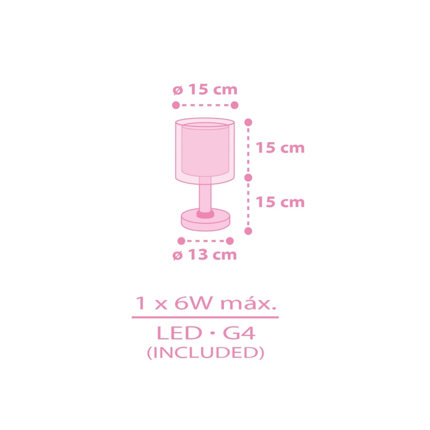 Dalber 41251 - LED bērnu lampiņa HELLO KITTY&FRIENDS 1xG4/4W/230V rozā