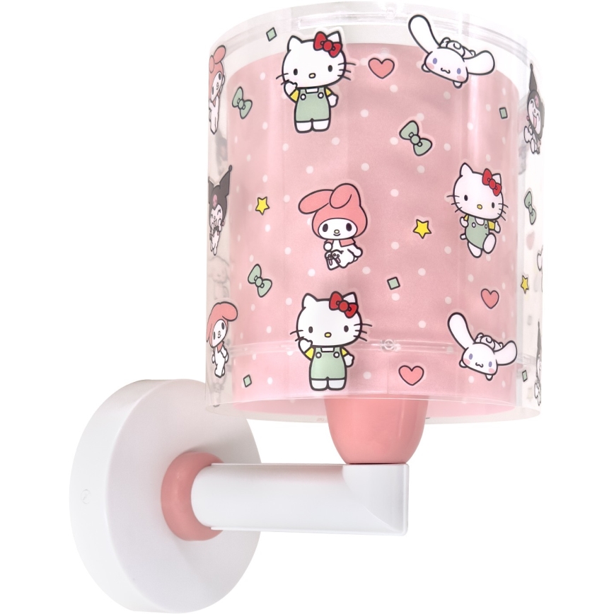 Dalber 41259 - Bērnu sienas lampa HELLO KITTY&FRIENDS 1xE27/15W/230V rozā