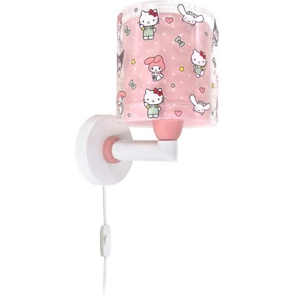 Dalber 41259 - Bērnu sienas lampa HELLO KITTY&FRIENDS 1xE27/15W/230V rozā