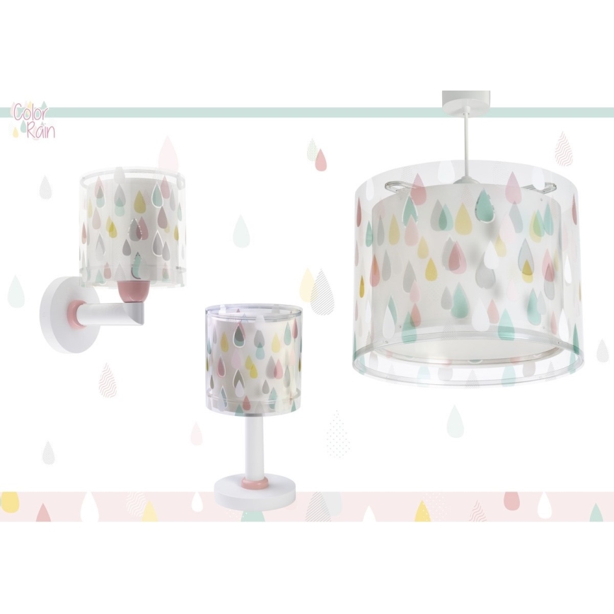 Dalber 41439 - Bērnu sienas gaismeklis COLOR RAIN 1xE27/60W/230V