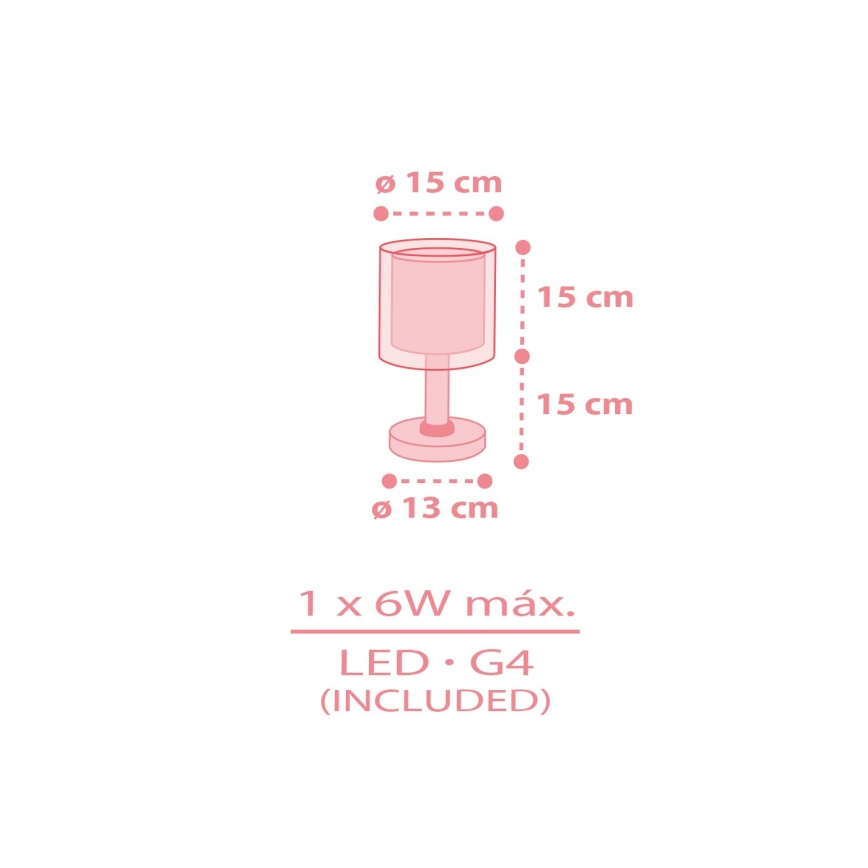 Dalber 41571S - LED bērnu lampiņa BABY TEDDY 1xG4/4W/230V rozā