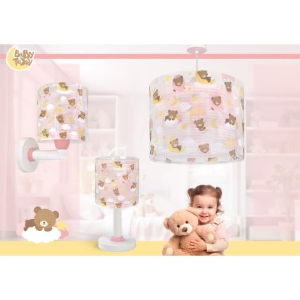 Dalber 41572S - Bērnu lustra BABY TEDDY, 1xE27/15W/230V, rozā