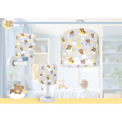 Dalber 41579T - Bērnu sienas lampa BABY TEDDY 1xE27/15W/230V zila