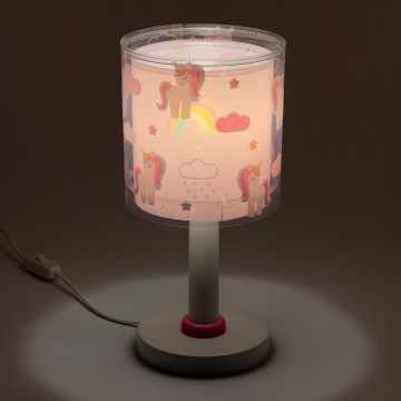 Dalber 41591N - LED bērnu galda lampa UNICORNS 1xG4/4W/230V rozā