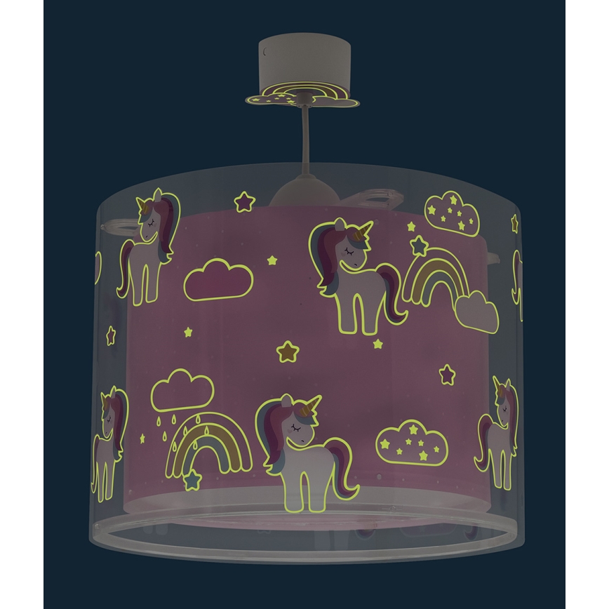 Dalber 41592 - Bērnu lustra UNICORNS 1xE27/60W/230V