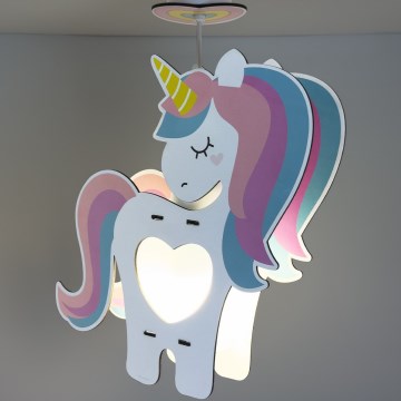 Dalber 41597 - Bērnu lustra UNICORN 1xE27/15W/230V