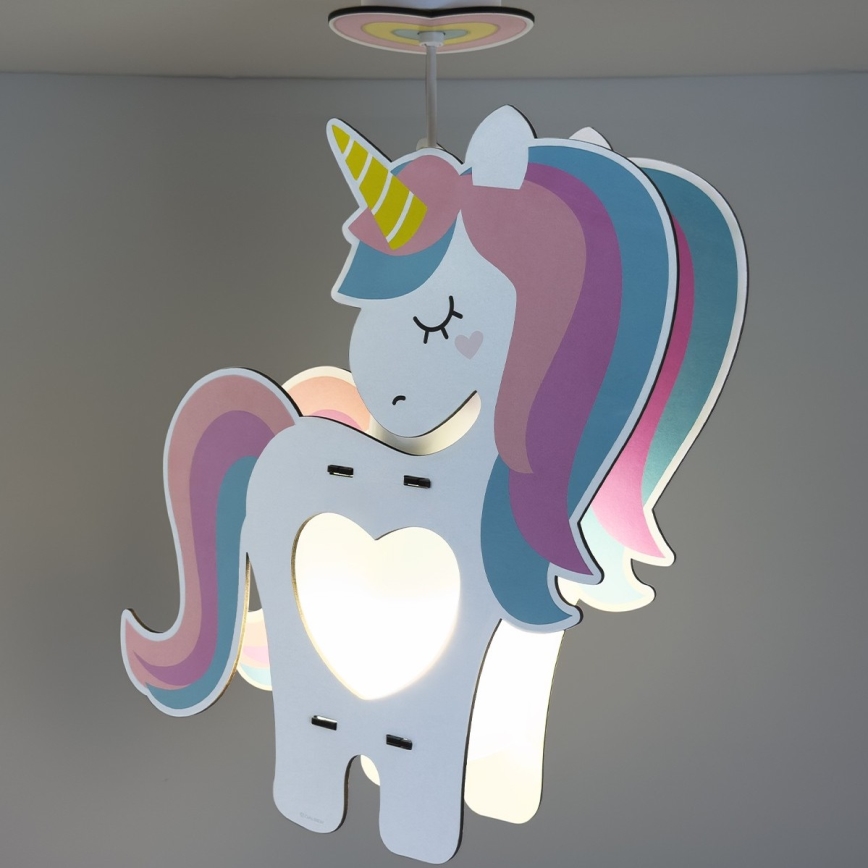 Dalber 41597 - Bērnu lustra UNICORN 1xE27/15W/230V