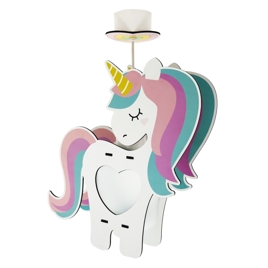 Dalber 41597 - Bērnu lustra UNICORN 1xE27/15W/230V