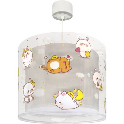 Dalber 41762E - Bērnu lustra KAWAII FRIENDS 1xE27/15W/230V pelēka