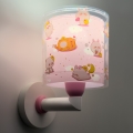Dalber 41769S - Bērnu sienas lampa KAWAII FRIENDS 1xE27/15W/230V rozā