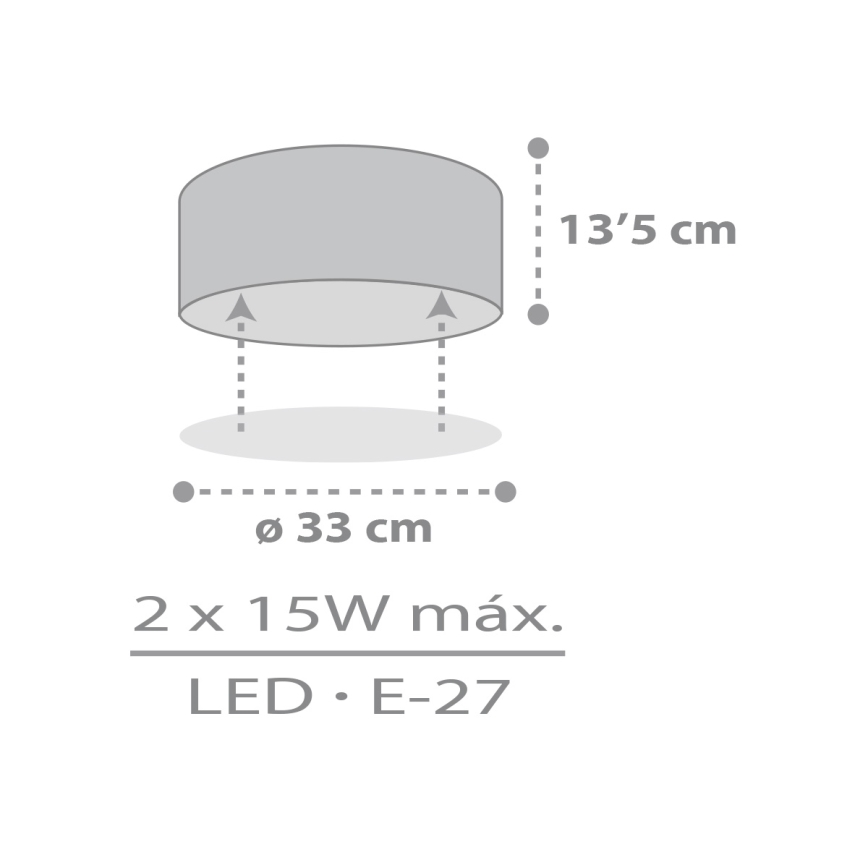 Dalber 42006E - Bērnu griestu lampa COLOR LIGHT 2xE27/15W/230V balta