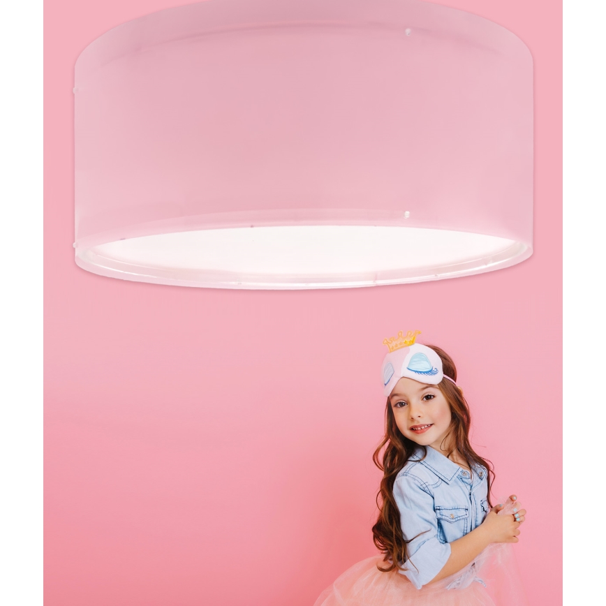 Dalber 42006S - Bērnu griestu lampa COLOR LIGHT 2xE27/15W/230V rozā