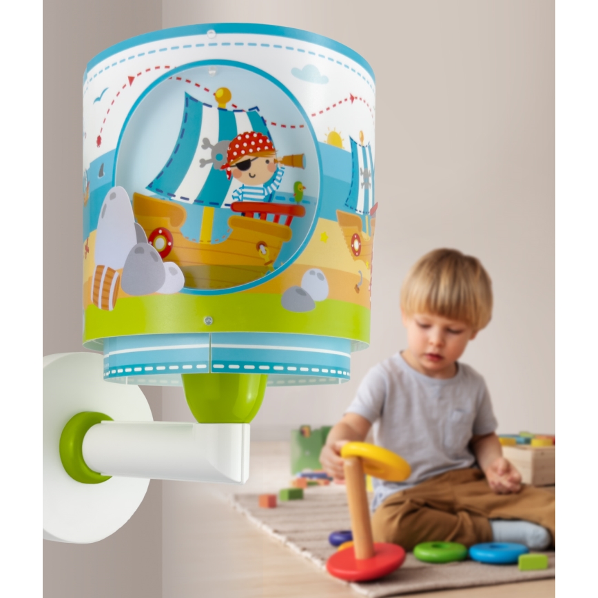 Dalber 60659 - Bērnu sienas gaismeklis PIRATE ISLAND 1xE27/15W/230V