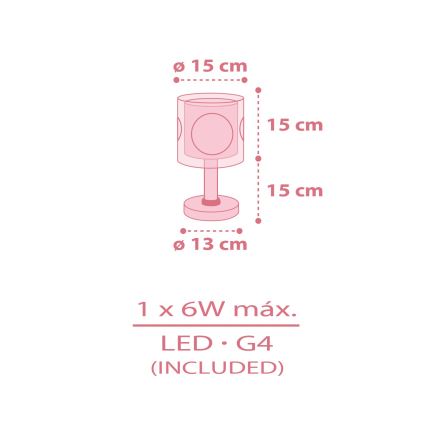 Dalber 60911 - LED bērnu lampiņa PRINCESS DANCE 1xG4/4W/230V rozā