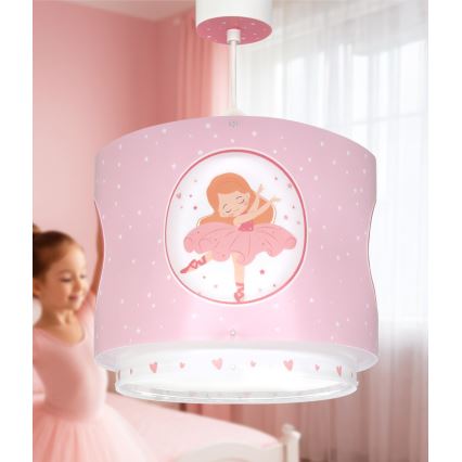 Dalber 60912 - Bērnu lustra PRINCESS DANCE 1xE27/15W/230V rozā
