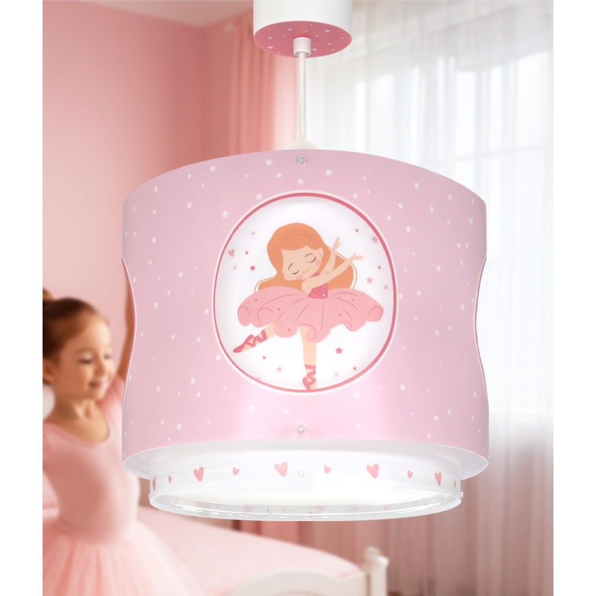 Dalber 60912 - Bērnu lustra PRINCESS DANCE 1xE27/15W/230V rozā