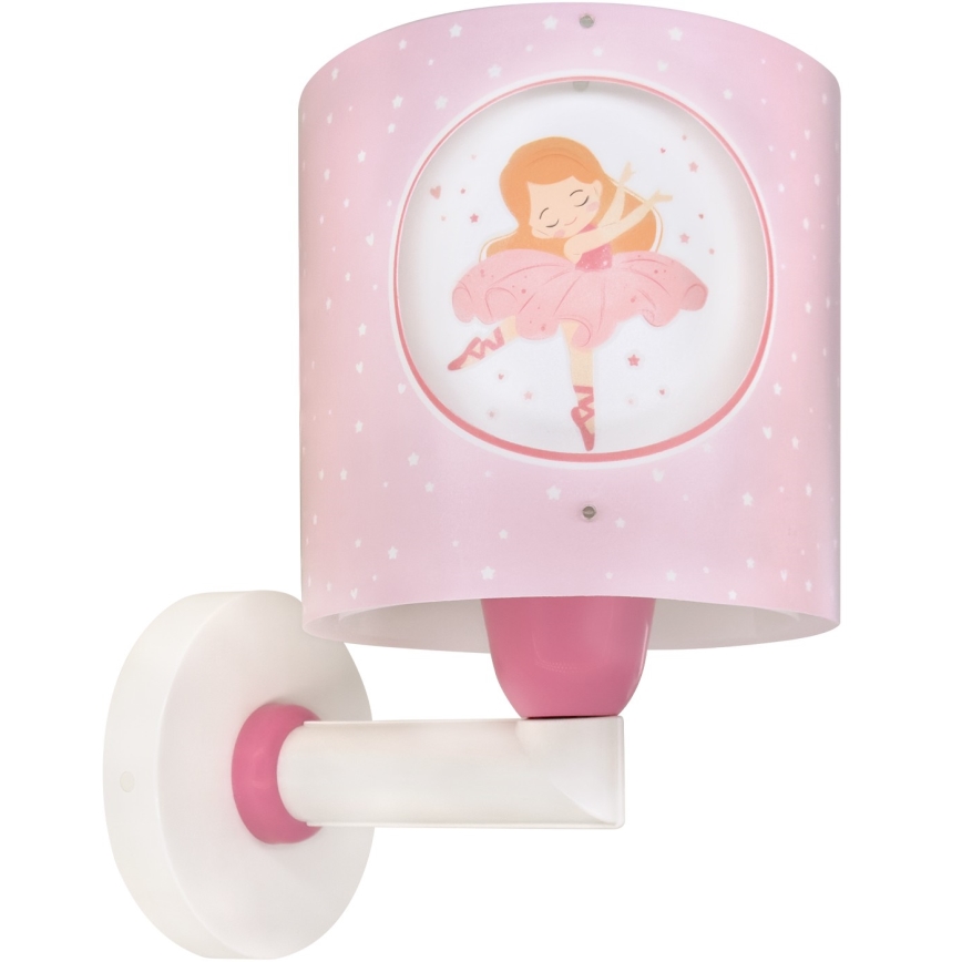 Dalber 60919 - Bērnu sienas lampa PRINCESS DANCE 1xE27/15W/230V rozā