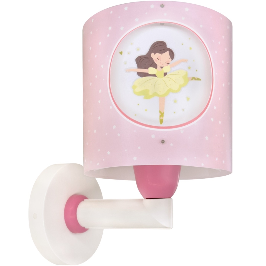 Dalber 60919 - Bērnu sienas lampa PRINCESS DANCE 1xE27/15W/230V rozā