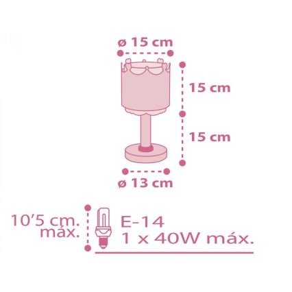 Dalber 61101 - Bērnu lampa LITTLE QUEEN 1xE14/40W/230V