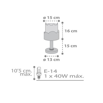 Dalber 61151H - Bērnu lampa BUNNY 1xE14/40W/230V zaļa