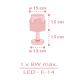 Dalber 61171S - Bērnu lampiņa WHALE DREAMS 1xE14/8W/230V rozā