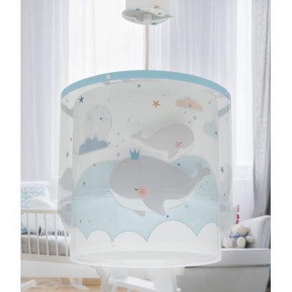 Dalber 61172T - Bērnu lustra WHALE DREAMS 1xE27/15W/230V zila