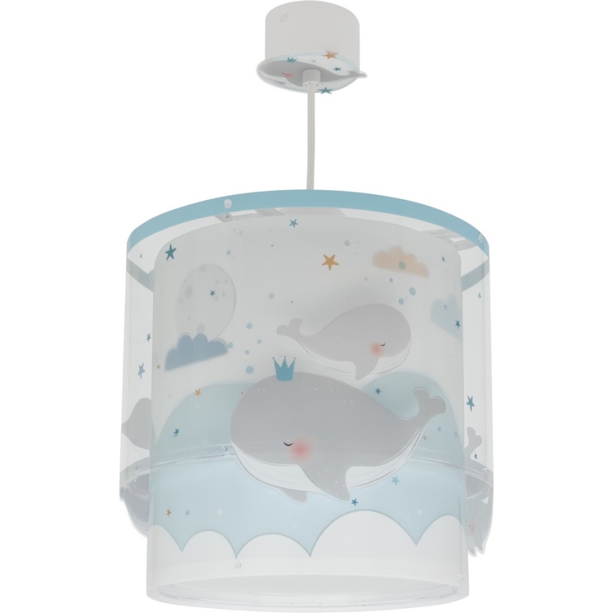 Dalber 61172T - Bērnu lustra WHALE DREAMS 1xE27/15W/230V zila