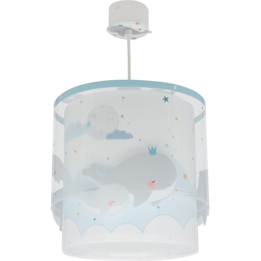 Dalber 61172T - Bērnu lustra WHALE DREAMS 1xE27/15W/230V zila