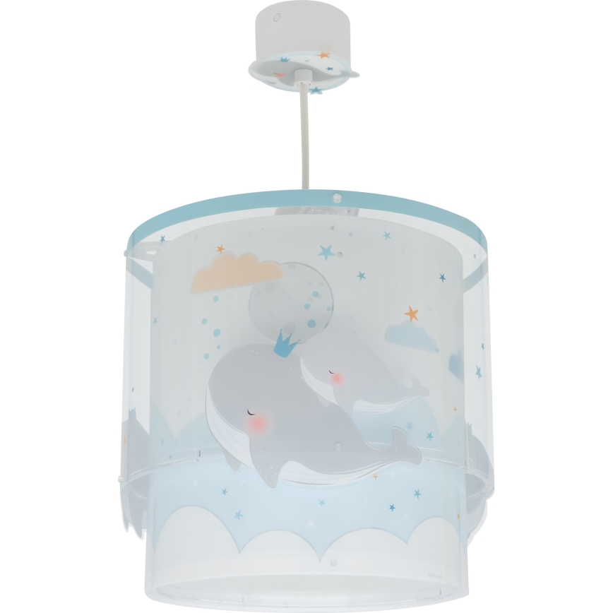 Dalber 61172T - Bērnu lustra WHALE DREAMS 1xE27/15W/230V zila