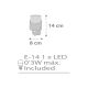 Dalber 61235E - LED Kontaktligzdas lampa MOON 1xE14/0,3W/230V