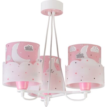 Dalber 61237S - Bērnu lustra MOON 3xE27/60W/230V