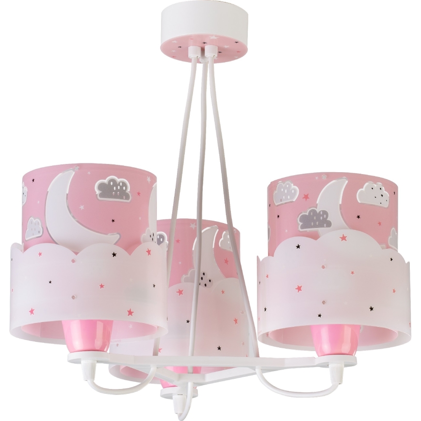 Dalber 61237S - Bērnu lustra MOON 3xE27/60W/230V