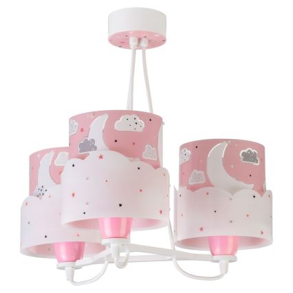 Dalber 61237S - Bērnu lustra MOON 3xE27/60W/230V