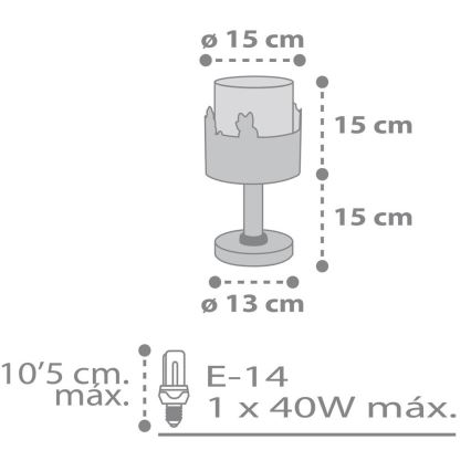 Dalber 61271 - Bērnu lampa LOVING DEER 1xE14/40W/230V