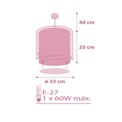 Dalber 61332S - Bērnu lustra LITTLE ELEPHANT 1xE27/60W/230V