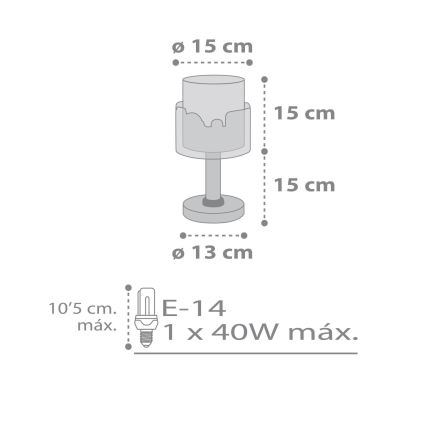 Dalber 61681 - Bērnu lampa BABY TRAVEL 1xE14/40W/230V