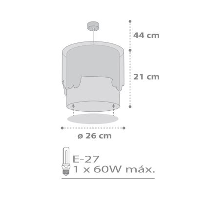 Dalber 61682 - Bērnu lustra BABY TRAVEL 1xE27/60W/230V