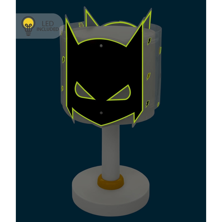 Dalber 61801N - LED bērnu lampiņa DARK HERO 1xG4/4W/230V balta/melna