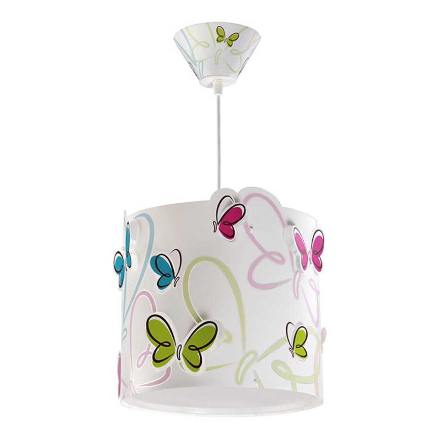 Dalber 62142 - Bērnu lustra BUTTERFLY 1xE27/60W/230V