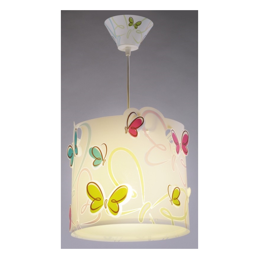 Dalber 62142 - Bērnu lustra BUTTERFLY 1xE27/60W/230V