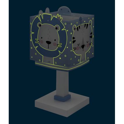 Dalber 63111T - Bērnu lampa JUNGLE 1xE14/8W/230V zila