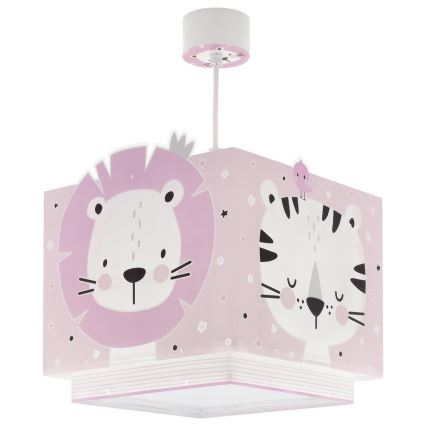 Dalber 63112S - Bērnu lustra JUNGLE 1xE27/15W/230V rozā