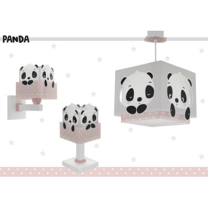 Dalber 63161S - Bērnu lampa PANDA 1xE14/40W/230V rozā