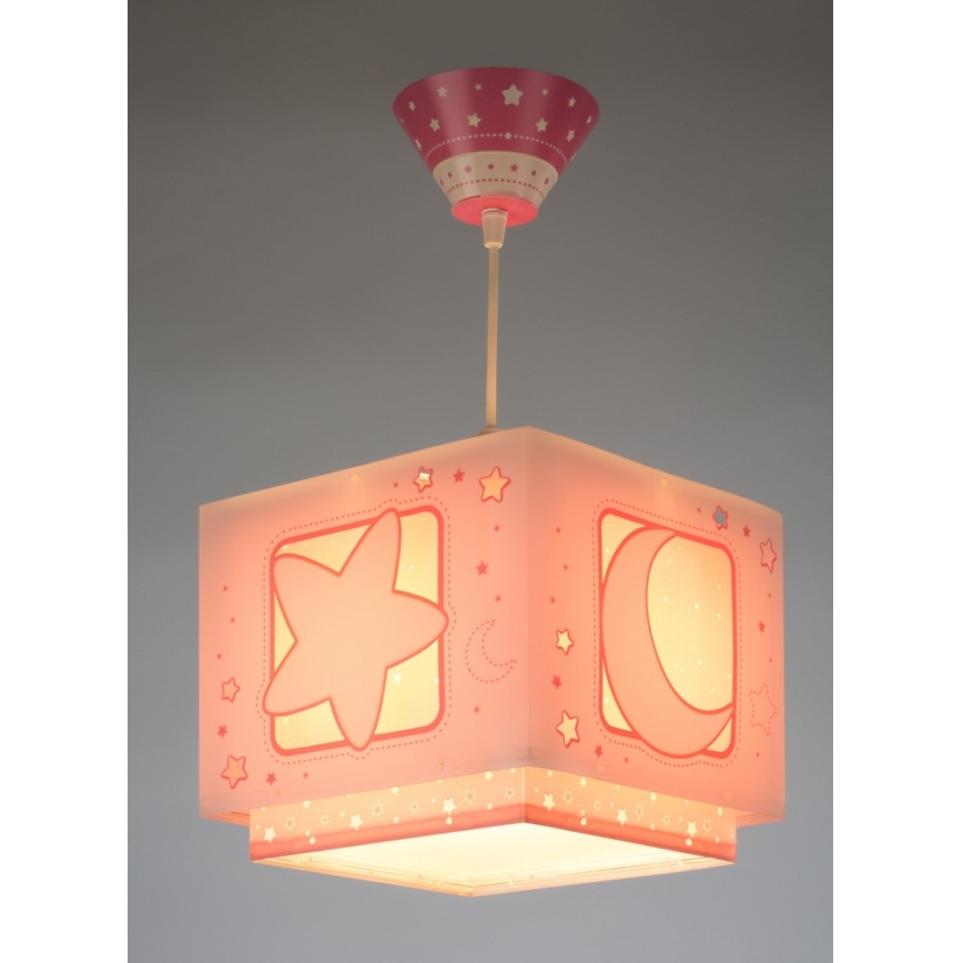 Dalber 63232S - Bērnu lustra uz auklas MOON LIGHT 1xE27/60W/230V