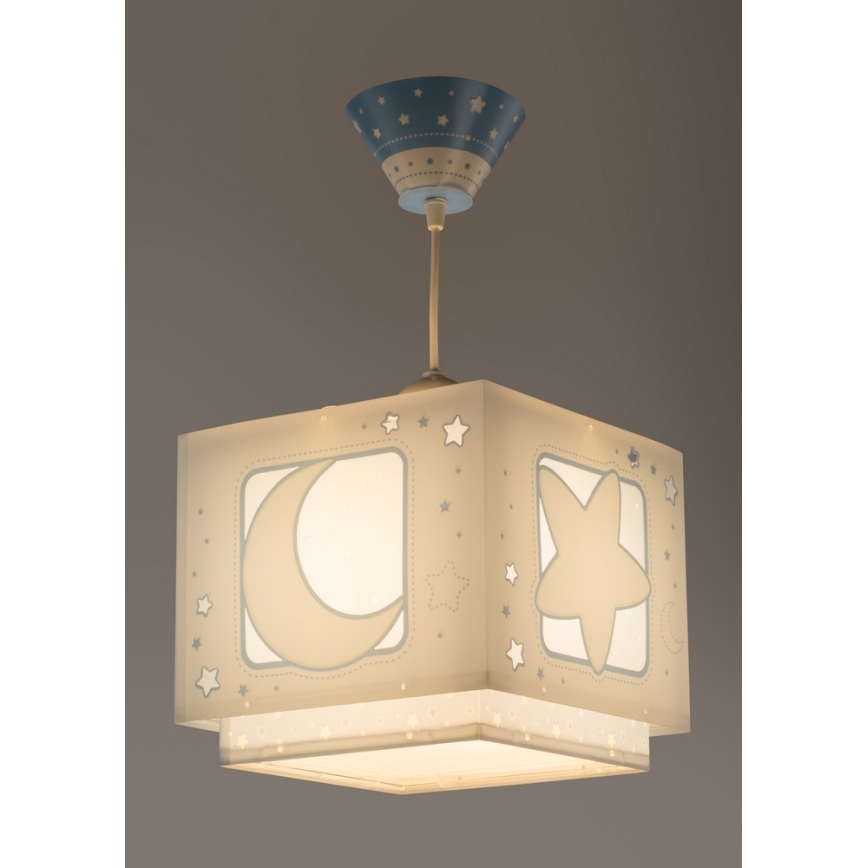 Dalber 63232T - Bērnu lustra MOON LIGHT 1xE27/60W/230V