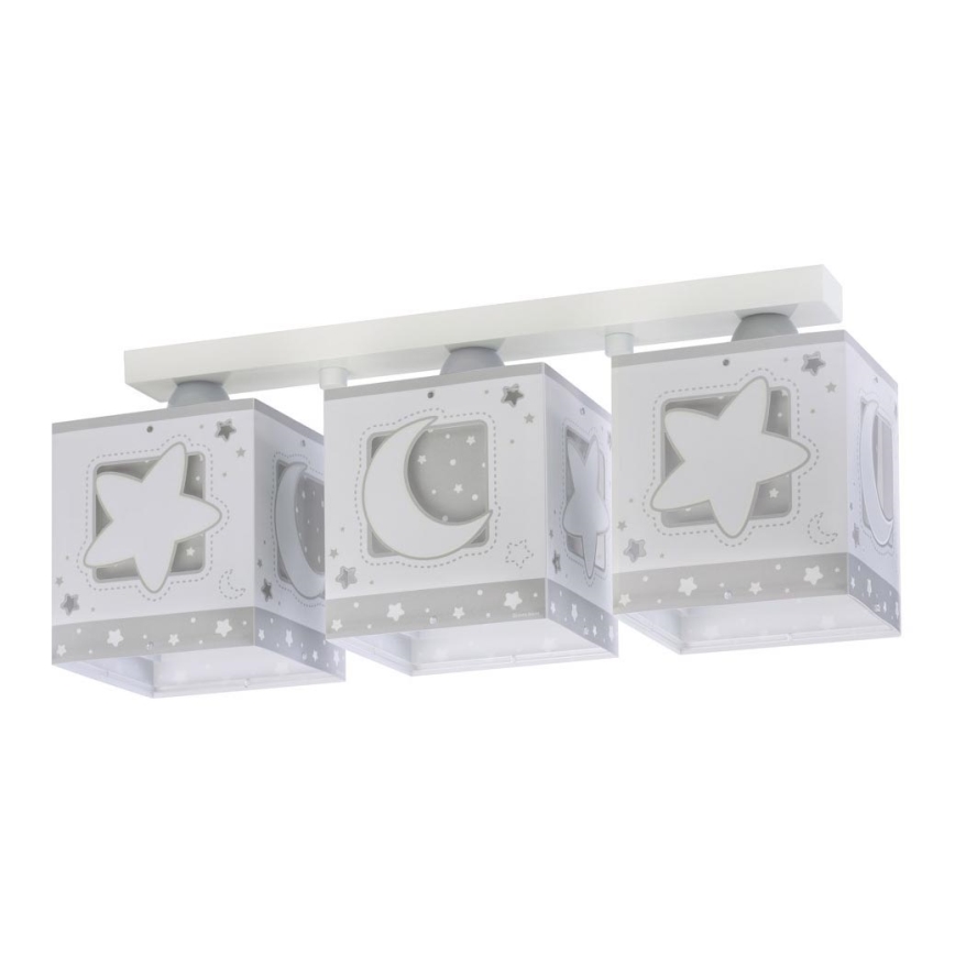 Dalber 63233NE - Bērnu griestu lampa MOONLIGHT 3xE27/60W/230V