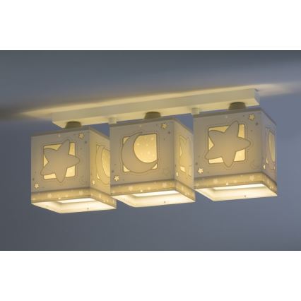 Dalber 63233NE - Bērnu griestu lampa MOONLIGHT 3xE27/60W/230V