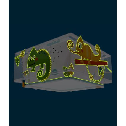 Dalber 63316 - Bērnu griestu lampa HAPPY JUNGLE 2xE27/15W/230V