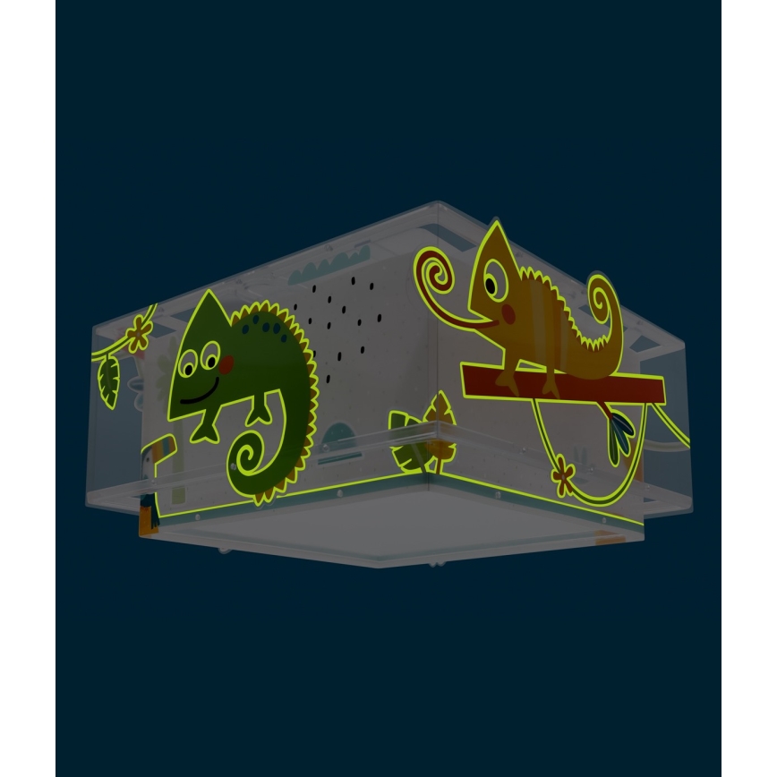 Dalber 63316 - Bērnu griestu lampa HAPPY JUNGLE 2xE27/15W/230V