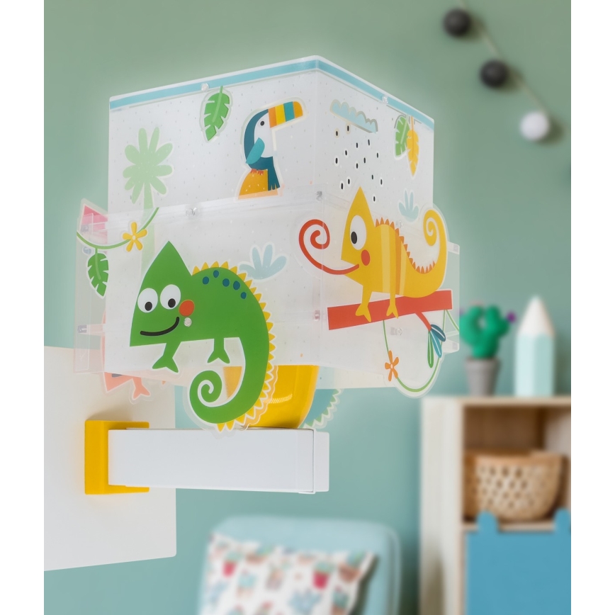 Dalber 63319 - Bērnu sienas lampa HAPPY JUNGLE 1xE27/15W/230V
